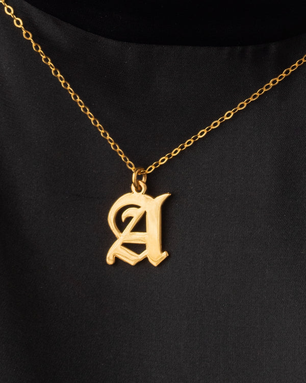 Mystic English Initial Necklace