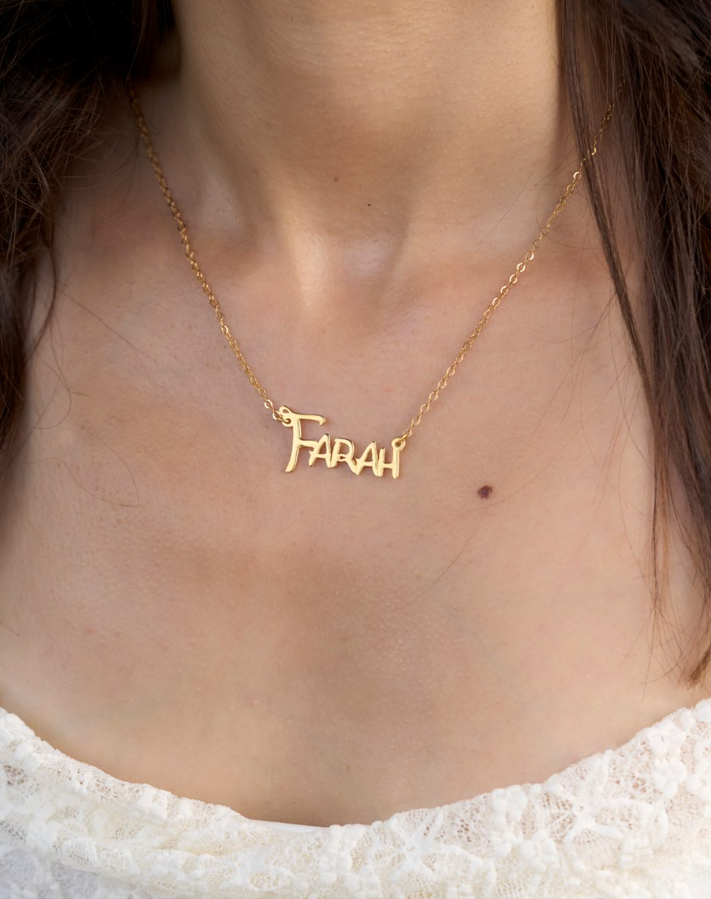 Jewelry Farah Name Locket Disney Name Necklace