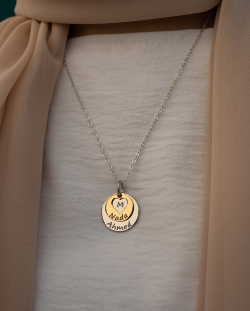 Double Coin Love Necklace