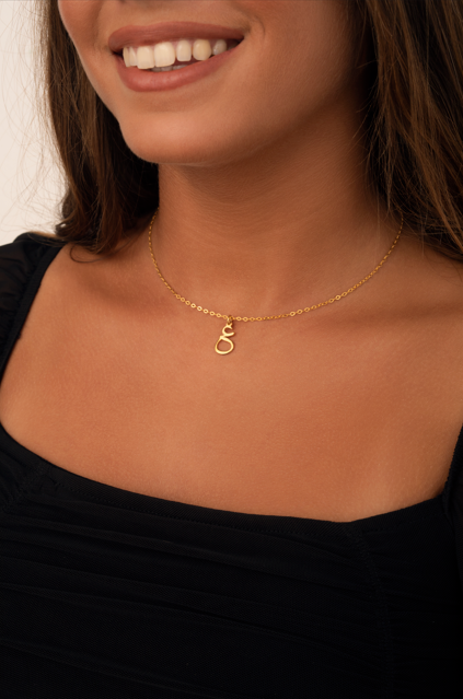 Mini Arabic Initial Necklace