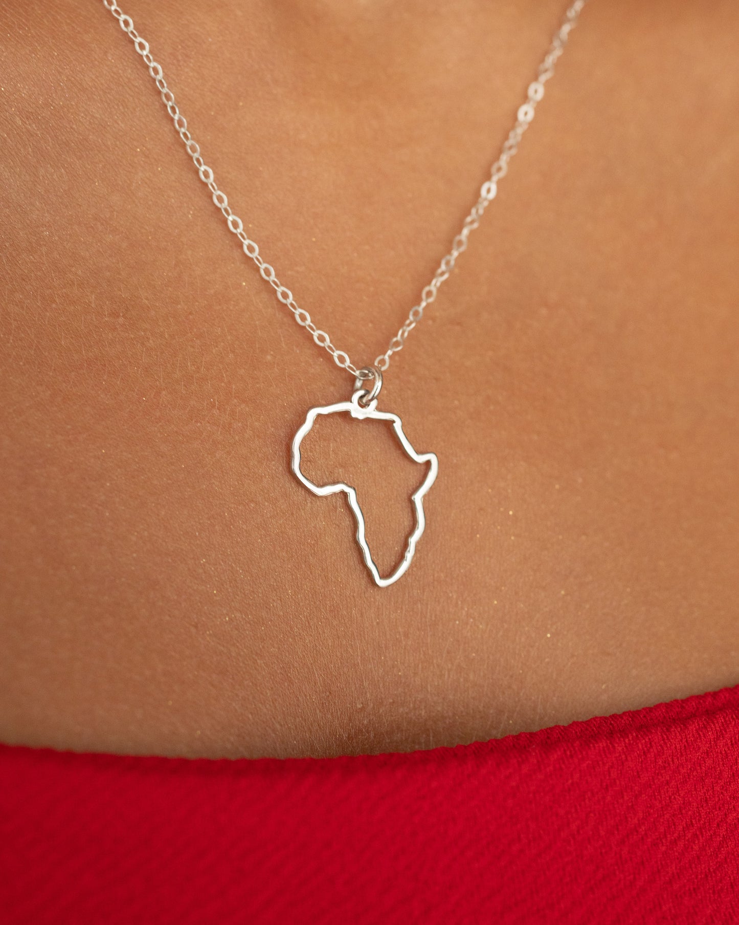 Africa Continent Necklace